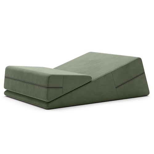 Green Velvet Wedge & Ramp Sensual Positioning Pillows
