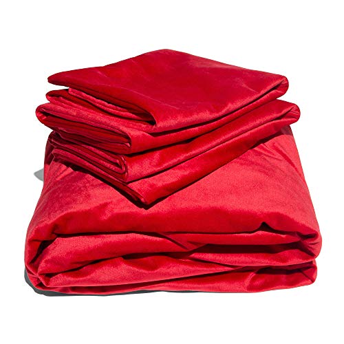 Red King Pillowcases Set for Couples - Soft and Luxurious